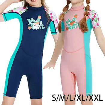 Детские гидрокостюмы, солнцезащитный купальник для девочек и мальчиков, детский гидрокостюм на молнии сзади