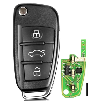 Для Xhorse XKA600EN Универсальный проводной брелок с дистанционным управлением, 3 кнопки для Audi A6 Q7, тип для инструмента для ключей VVDI