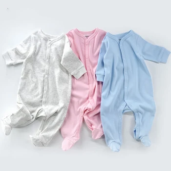 0-12 м, комбинезоны для новорожденных мальчиков и девочек, детские комбинезоны для малышей, Супер мягкая одежда с длинными рукавами на пуговицах, Roupas, Комбинезон, комбинезоны