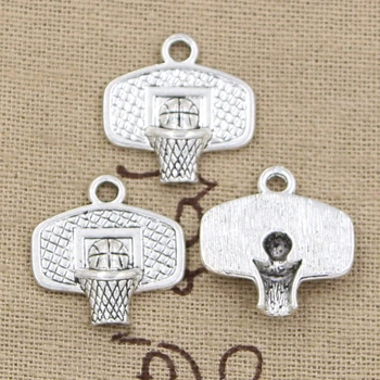 10шт Подвески Баскетбольное кольцо 20x19 мм Подвески цвета античного серебра для изготовления ювелирных изделий ручной работы в Тибете
