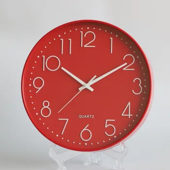 12-дюймовые (30 см) бесшумные настенные часы: креативные и модные часы для домашней гостиной - Минималистичные часы с 3D цифрами