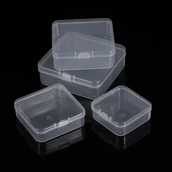 16 Шт 4 размера маленьких прозрачных пластиковых контейнеров защелкивающегося типа, ящик для хранения компонентов, мини-ящик для инструментов для пищевых закусок