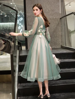 2023 Женское вечернее платье для выпускного вечера Gryffon трапециевидной формы с милыми аппликациями и цветочным принтом, вечернее платье большого размера