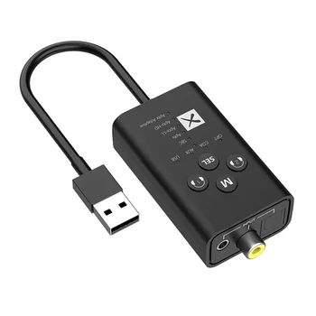 24-Битный Аудиопередатчик Bluetooth 5.2 aptX LL HD Адаптивный USB 3,5 мм AUX Оптоволоконный Коаксиальный Беспроводной Адаптер