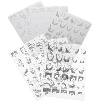 3 комплекта шаблонов для маникюра для ногтевой пластины, трафареты для трафаретной печати, лак для штамповки ногтей, штамповка ногтей