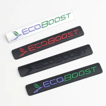 3D Металлический логотип Ecoboost, Эмблема заднего багажника, Значки, наклейки для Ford Focus Fiesta Kuga Escape Mondeo Edge Ecosport