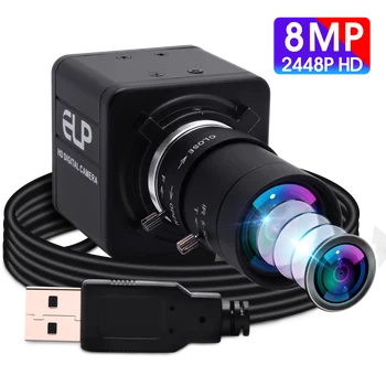 ELP CCTV 2.8-12mm/5-50mm Варифокальный Объектив 8MP Высокой Четкости IMX179 Mini HD Промышленная USB Веб-камера для Портативных ПК