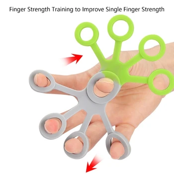 F1FD Усилитель захвата для рук Тренажер для пальцев рук Кольца для предплечий Тренажер для рук Упражнения для запястья Силиконовые Захваты для пальцев