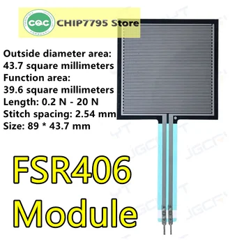 FSR406, датчик давления (длинный хвост), чувствительный к усилию, тонкопленочный датчик давления, модуль взвешивания