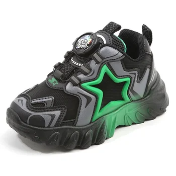 Kruleepo Для маленьких девочек И мальчиков, Дышащие массивные спортивные Кроссовки, Детская Повседневная обувь с воздушной сеткой, Нескользящие кроссовки для бега