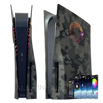 PS5 Лицевая Панель 400 + Эффект RGB Светодиодная Лента Пылезащитный Фильтр для Вентиляционных Отверстий DIY Чехол для Playstation 5 Disc Edition Аксессуары