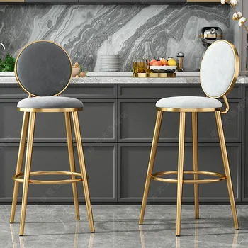 Барный стул, стулья, бархатный барный стул для гостиной, современный простой стул, барный стул со спинкой, барные стулья для кухни и высокого стола
