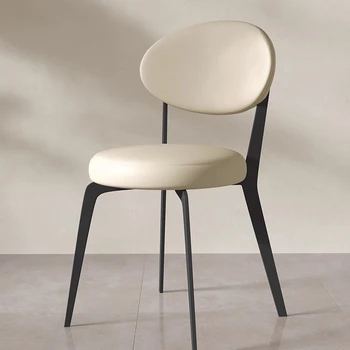 Белые удобные обеденные стулья для макияжа, Эргономичные офисные стулья Nordic Designer, Металлическая гостиная, современная мебель Cadeira WJ30XP