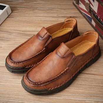 Брендовая оксфордская обувь из воловьей кожи, качественная, нескользящая, удобная, мягкая подошва, классическая уличная повседневная обувь для мужчин, походная обувь для кемпинга