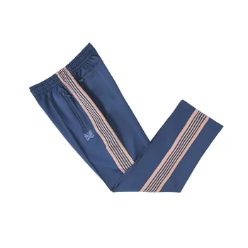 Брюки на спицах AWGE для мужчин и женщин 1: 1, высококачественные повседневные темно-синие брюки с вышивкой бабочкой сбоку