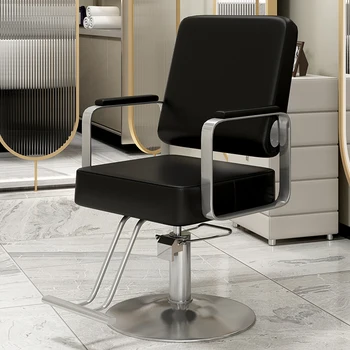 Вращающееся кресло со спинкой, Парикмахерское педикюрное кресло, Подставка для ног, Кресло для тату, Профессиональная косметическая мебель Cadeira для парикмахеров LJ50BC