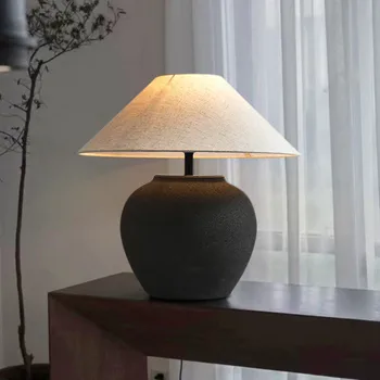 Высококачественные настольные лампы ручной работы в керамическом горшке в стиле ретро для гостиной, гостиничного кабинета, спальни, прикроватных светильников, украшения дома