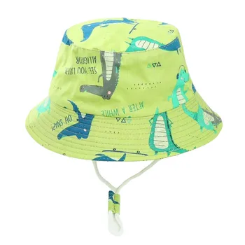 Детская шляпа для девочки, Мультяшная шляпа Рыбака для мальчика, летняя Детская солнцезащитная шляпа, Уличная УФ-панама для малышей, Детская панама от солнца