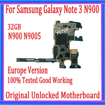 Для Samsung Galaxy Note 3 Материнская плата N900, Оригинальная для Note 3 N9005 Разблокированная Материнская плата 32 ГБ С Системной панелью Android