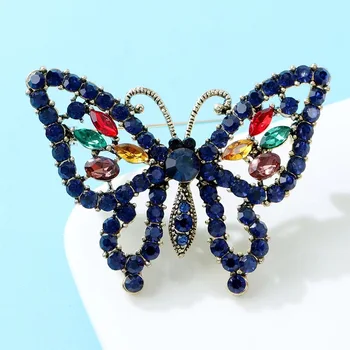 Дэвид Чжан Броши-бабочки со стразами для женщин, доступно 4 цвета, Красивая весенняя булавка с насекомыми, новые вечерние украшения