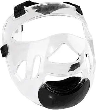 Защитная маска для лица для каратэ | Переносная прочная баскетбольная маска для лица с регулируемым ремешком - Головной убор для бокса, спортивный щит для тхэквондо,