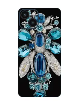 Защитная пленка для задней панели iPhone 14 с очаровательным рисунком в виде голубой Пчелы Для потрясающей визуальной привлекательности и надежной защиты
