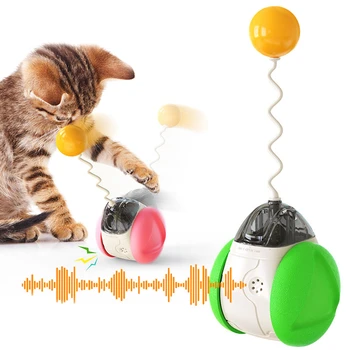 Игрушки для кошек Автоматически издают звуки, перья-неваляшки Дразнят Кошачьи палочки, Балансирующие на колесиках Игрушки для домашних животных