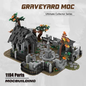 Игрушки для Хэллоуина Graveyard MOC Строительный Блок Модель Надгробия Технология Сборки DIY Кирпичи Игрушки С Привидениями Для Детского Подарка