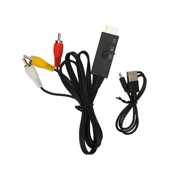 Кабель AV-HD Plug and Play Soft 3,3 фута Расширенной Обработки Сигнала Мультимедийный Интерфейсный Кабель RCA-HD с USB-Кабелем для телевизора