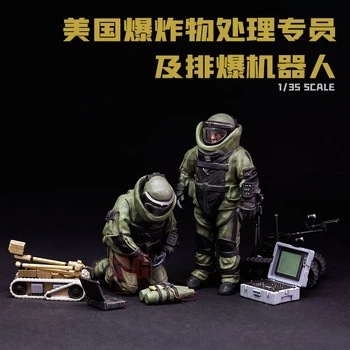 Комплект пластиковых моделей MENG в сборе soldier HS-003, специалист США по обезвреживанию взрывчатых веществ и робот для обезвреживания взрывчатых веществ 1/35