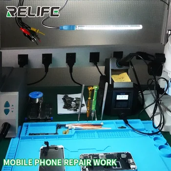 Мини-USB-светильник RELIFE RL-805, вращающийся на 360 градусов, Восстановленный инструмент для ремонта мобильного телефона, комплект светодиодного освещения.