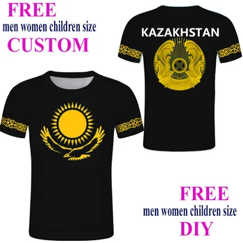 Мужские спортивные казахские футболки на заказ, футболки с эмблемой QAZAQSTANE, футболки с эмблемой KZ, футболка кампании KZ Country Russian KAZ