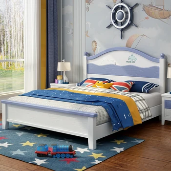 Напольная Корейская детская кровать, современная полноразмерная односпальная кровать для малышей, ящики и хранилище для мальчиков Cama Gigante Детская мебель MQ50CB