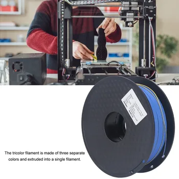 Нить для 3D-принтера Трехцветная Нить 1,75 мм PLA-Нить Расходный Печатный Материал для Изготовления Модели Трехцветная PLA-Нить