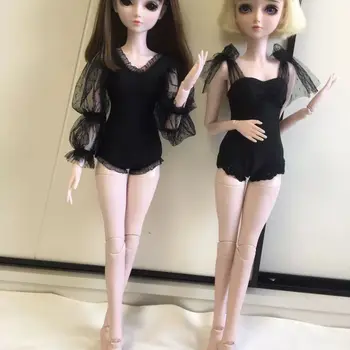 Новая 1/3 Кукольная Одежда для 60 см Куклы Bjd, Черный Цельный Купальник, Игрушки Для девочек 