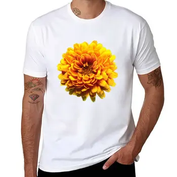Новая футболка с цветком календулы, футболки с коротким рукавом, мужские корейские модные забавные футболки для мужчин