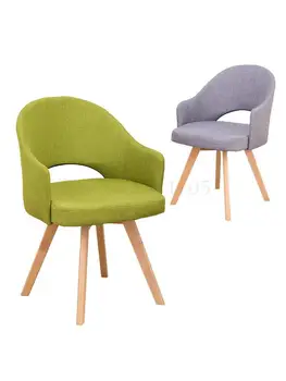 Обеденный стул из массива дерева в скандинавском стиле, Домашний Современный минималистичный Одноместный диван для взрослых, Компьютерный стул со спинкой, Стул для кафе