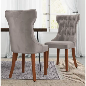 Обеденный стул с хохолком Ember Interiors Clairborne, набор из 2 обеденных стульев темно-серого цвета