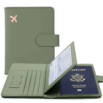 Обложка для паспорта из искусственной кожи Для мужчин и женщин, держатель для паспорта с кредитной картой, чехол для кошелька, защитный чехол для кошелька