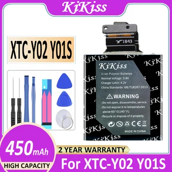 Оригинальный аккумулятор KiKiss 450 мАч для смарт-часов XTCY02 Y01S XTC-Y02, мобильного телефона Bateria