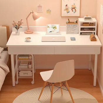 Официальный стол Aoliviya Домашний Спальня для девочек Белый стол Студенческий простой прикроватный столик Прямоугольный простой компьютерный стол