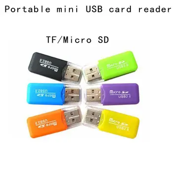 Портативный мини-USB 2.0, устройство чтения карт памяти TF Micro SD, высокоскоростной адаптер T-Flash для портативного компьютера, динамика автомобиля