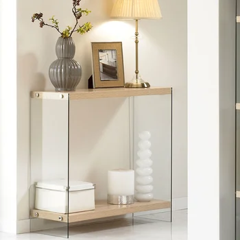 Прямоугольный Дизайнерский приставной столик из Скандинавского стекла, Роскошный Приставной столик для гостиной, спальни, Японский стол, Мебель для дома Basses De Salon