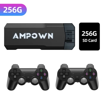 Ретро Игровой джойстик с низкой задержкой, Встроенная игра 70K, 4K 60fps, HDMI-совместимый выход, Подключи и играй с двумя беспроводными контроллерами 2.4G