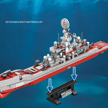 Россия Современный военный строительный блок MOC Проект 1144 Модель линейного крейсера класса 