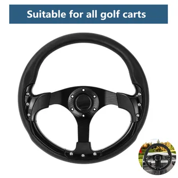 Рулевое колесо Гольф-кара Golf Cart Club Car DS и Club Car Precedent EZGO TXT / RXV LXI Yamaha Golf Carts Черное Рулевое колесо