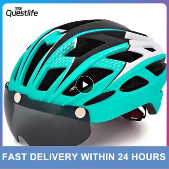 Сверхлегкий велосипедный шлем HongTu, цельный защитный колпачок для защиты от столкновений на горном шоссейном велосипеде с магнитным ветровым стеклом Унисекс