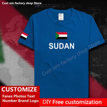 Северный Судан, Суданская хлопковая футболка, Изготовленные на заказ фанаты Джерси, Сделай САМ, Номер бренда, ЛОГОТИП, Модная свободная повседневная футболка в стиле хип-хоп SDN Islam