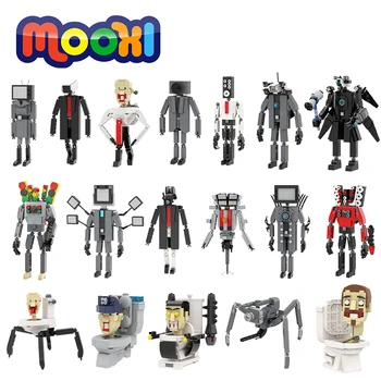 Серия MOC Horror Skibidi Toilet Man Vs Monitor Camerman Строительный блок Titan Развивающая игрушка для детей Креативный подарок Друзьям
