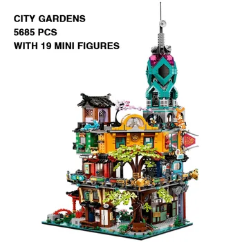 Строительные блоки City Gardens, Совместимые с кирпичами 71741 70620, Игрушка для детей, Рождественский подарок на День Рождения X19006 06066